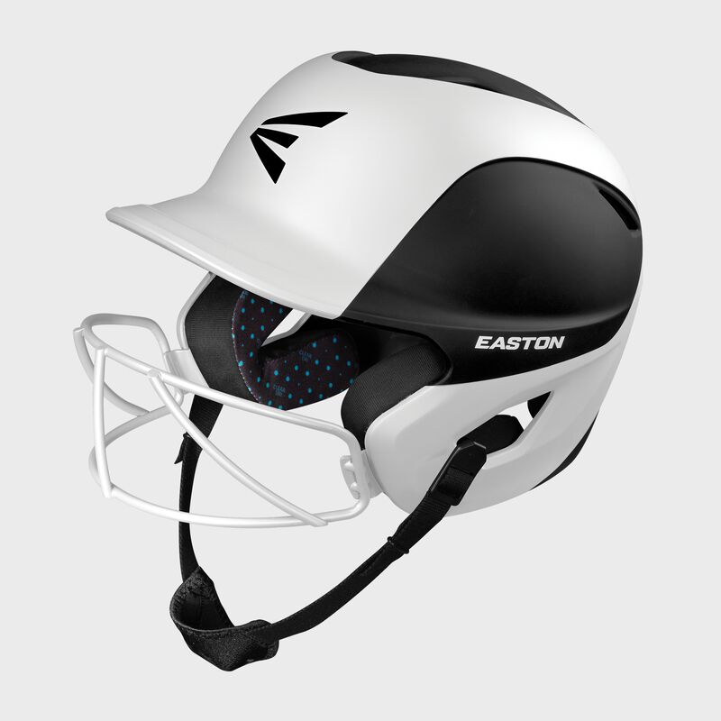 Easton Ghost 2-Tone Large/Xlarge Matte Batting Helmet With Softball Mask - Large/Extra Large - Black/White