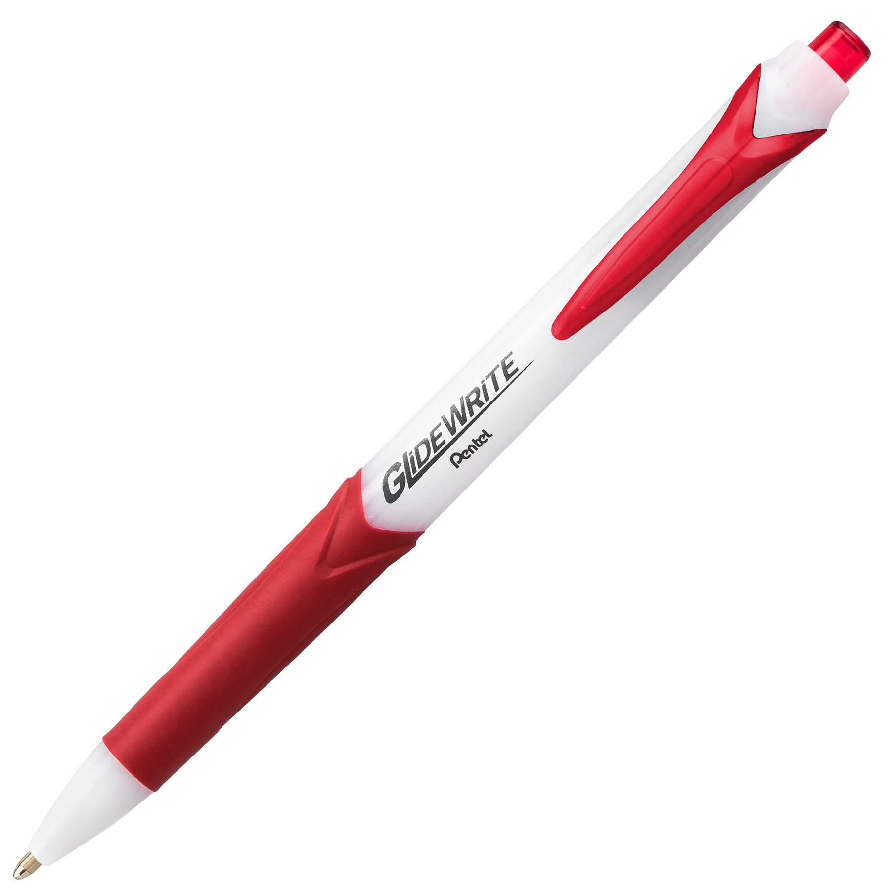 GlideWrite Ballpoint Pen with TechniFlo Ink, (1.0mm) Medium Line, Red, 1 Dozen