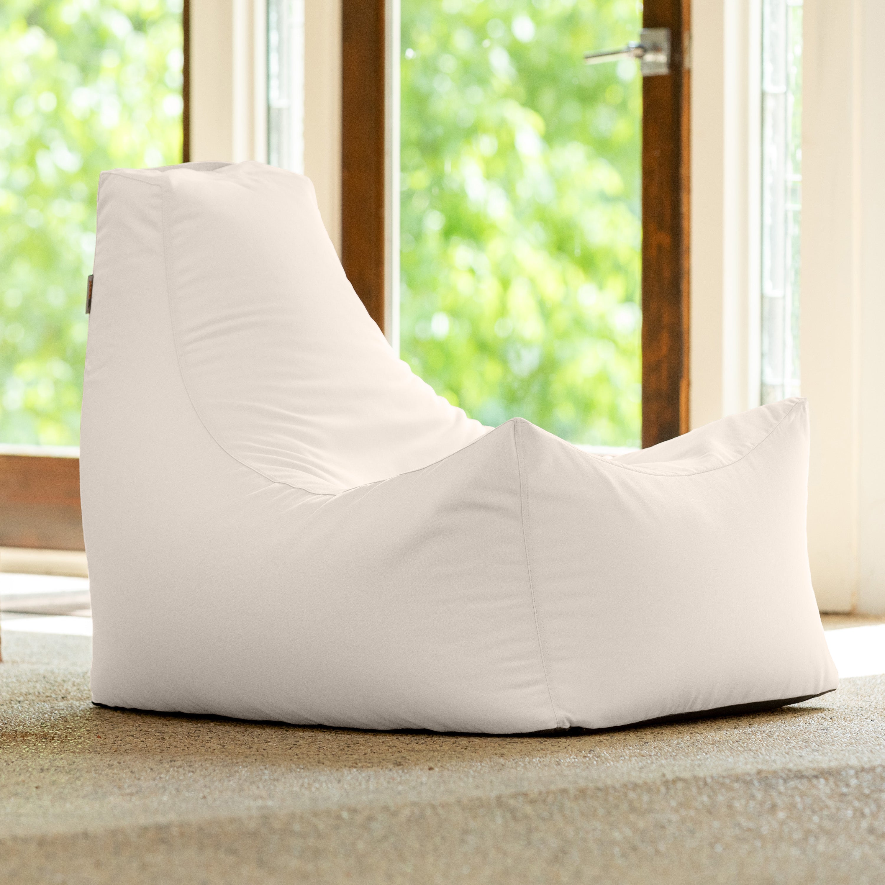 Jaxx Juniper Outdoor Bean Bag Patio Chair & Poolside Lounge, White