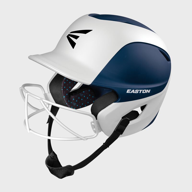 Easton Ghost 2-Tone Large/Xlarge Matte Batting Helmet With Softball Mask - Large/Extra Large - Navy/White