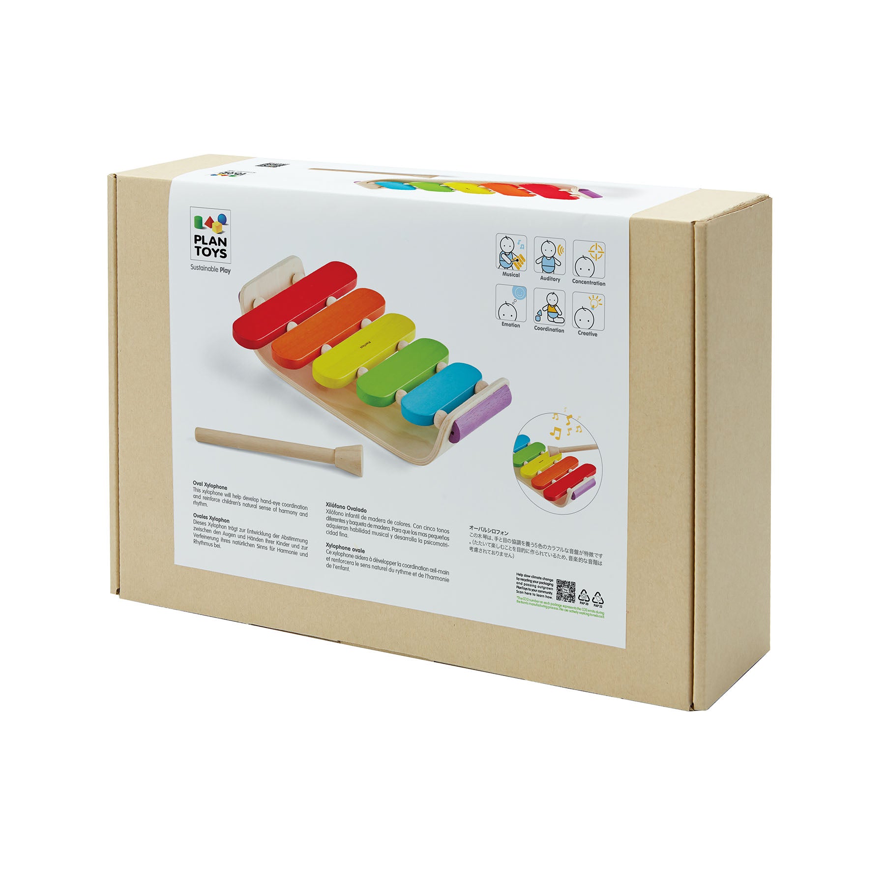 Wooden Oval Xylophone Musical Toy