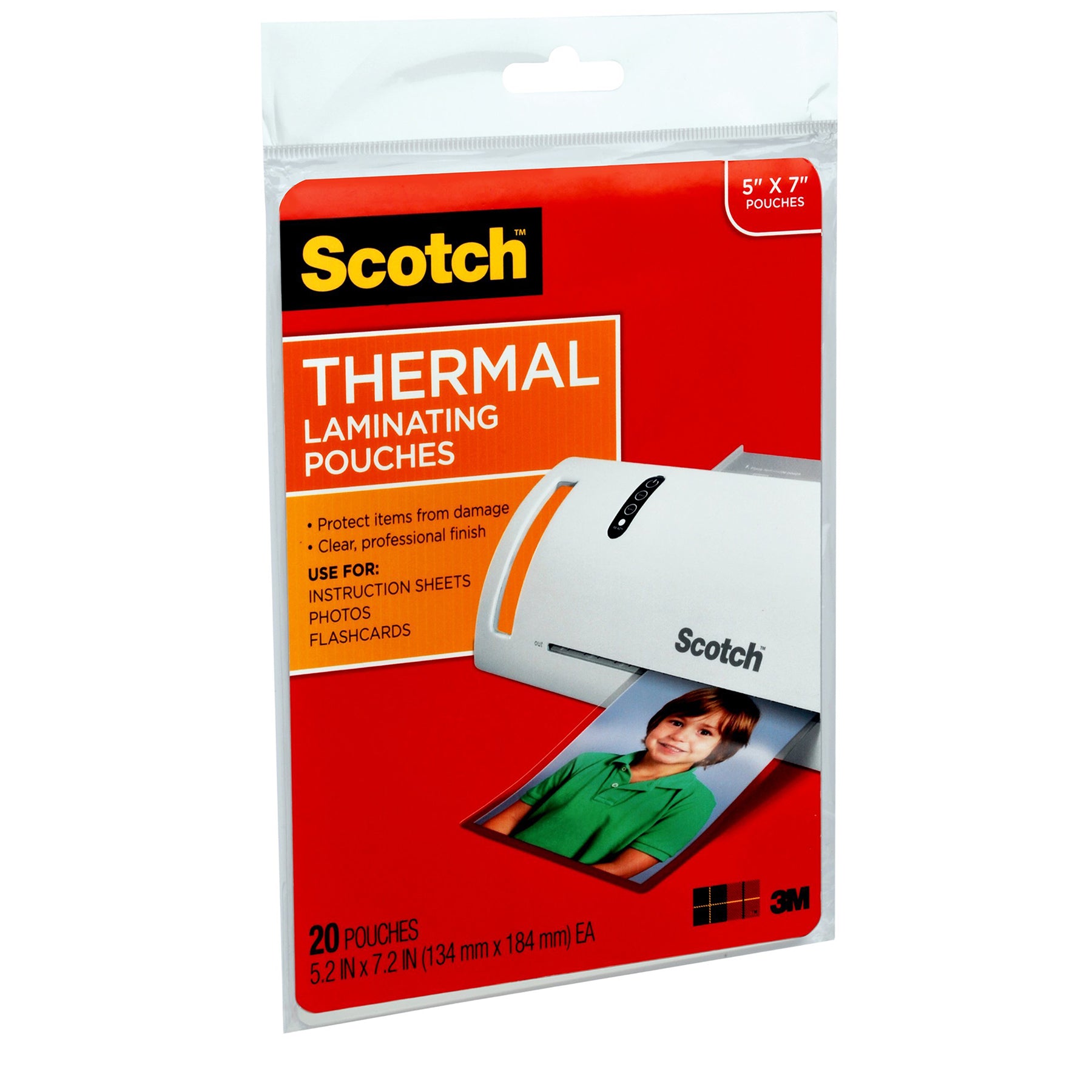 Thermal Laminating Pouches, 5 mil, 5" x 7", 20 Per Pack