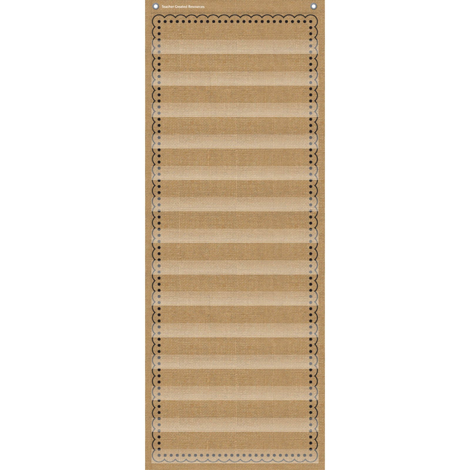 Burlap 14 Pocket Chart (13" x 34")
