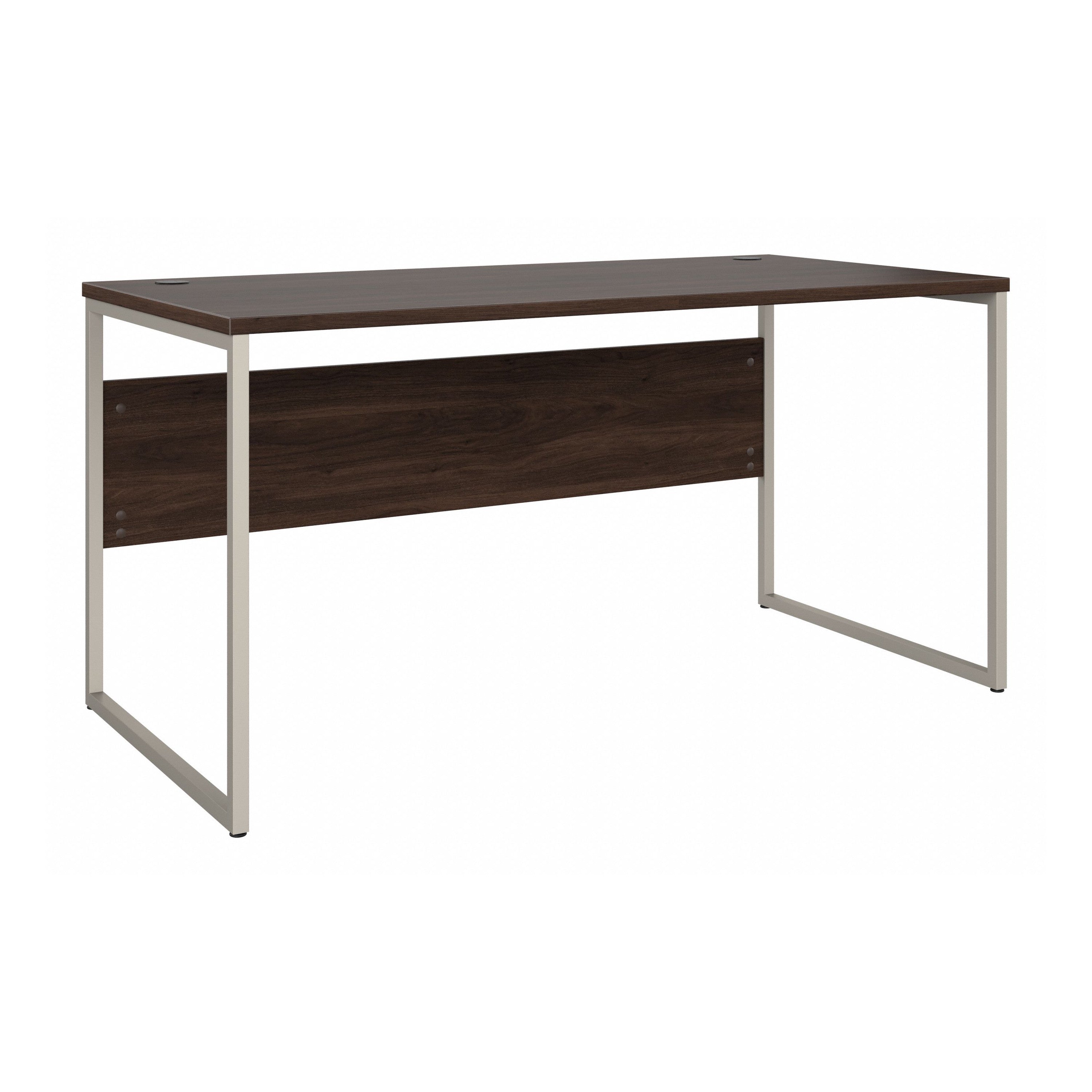 Bush Business Furniture Hybrid 60W x 30D Computer Table Desk with Metal Legs in Black Walnut - 59.45" Width x 29.37" Depth x 29.91" Height