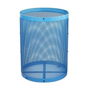 Alpine Industries Outdoor Diamond Steel Trash Can Frame, 36 Gallon, Blue