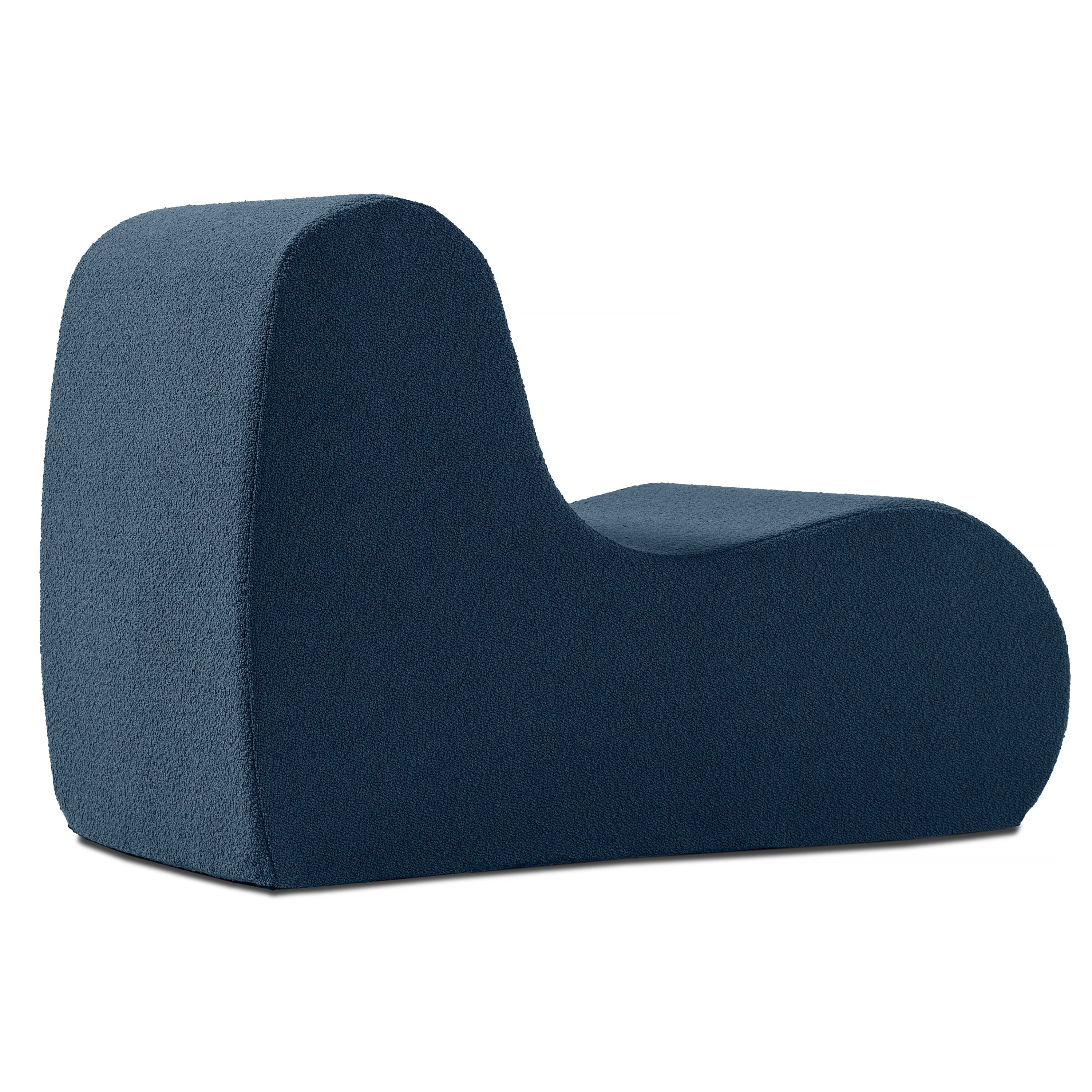 Jaxx Uptown Modern Armless Accent Chair, Boucle Navy