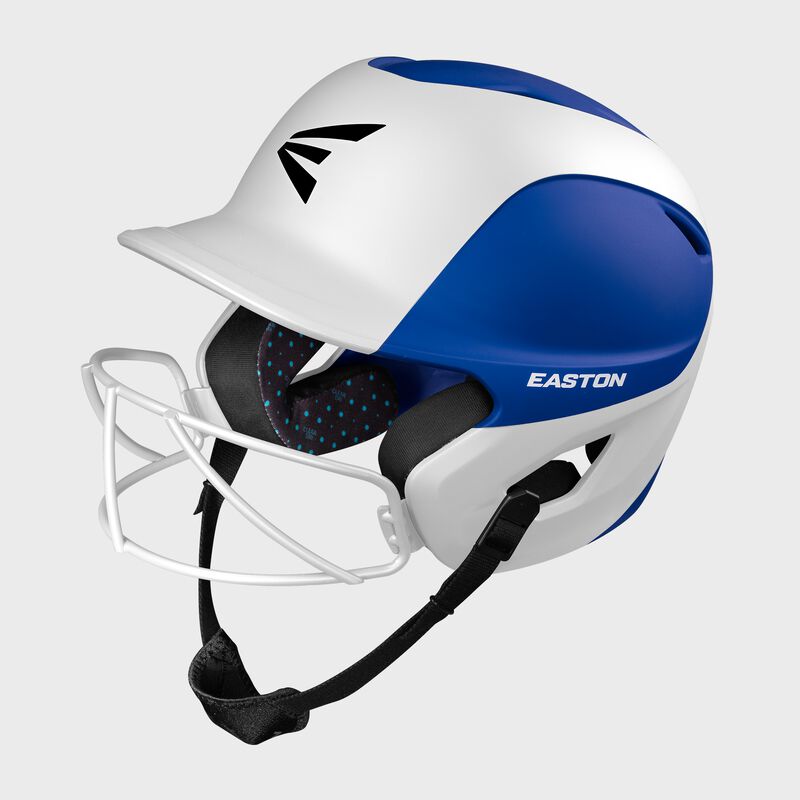Easton Ghost 2-Tone T-Ball/Small Matte Batting Helmet With Softball Mask - Royal/White