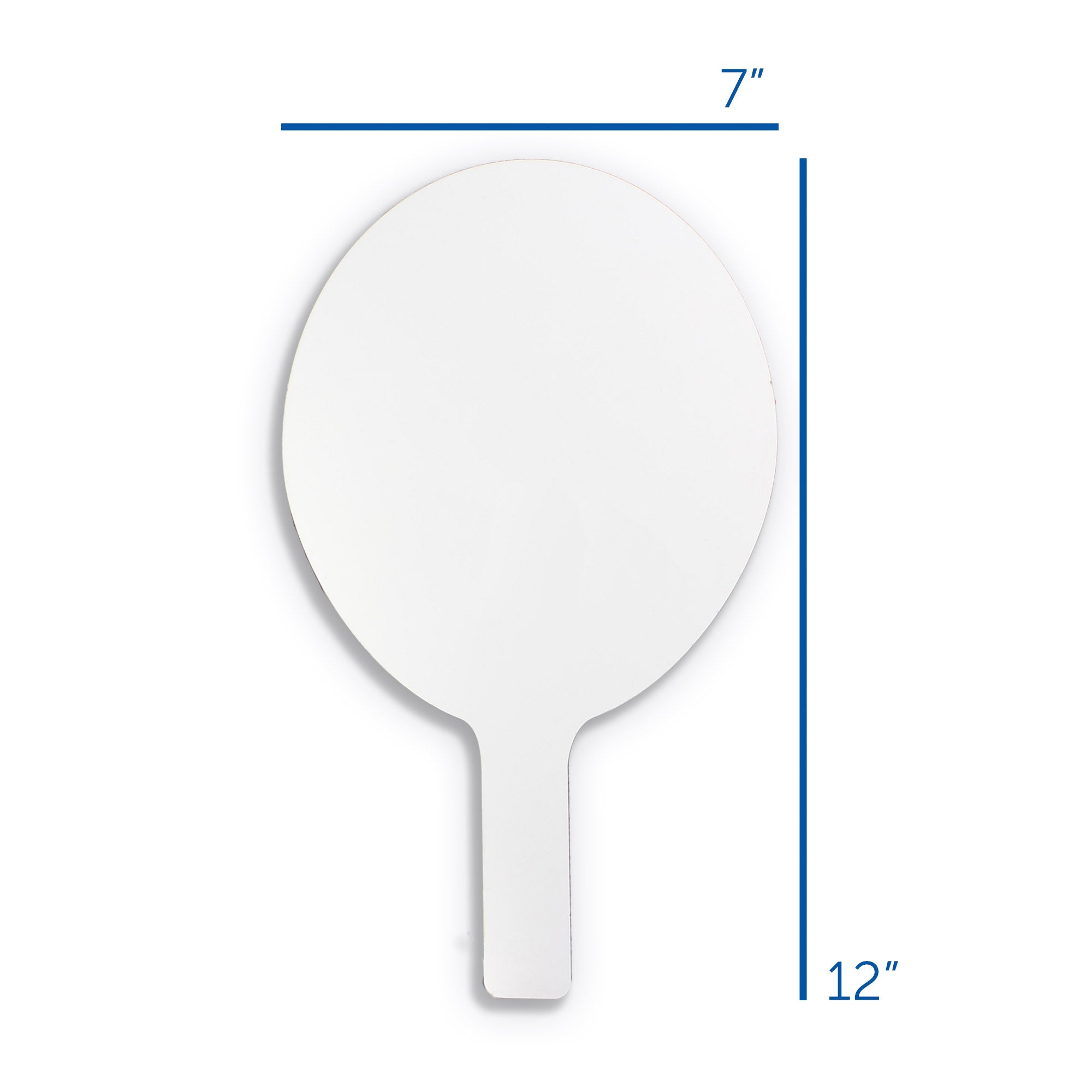 Oval Dry Erase Answer Paddles, 7" x 12", Pack of 6