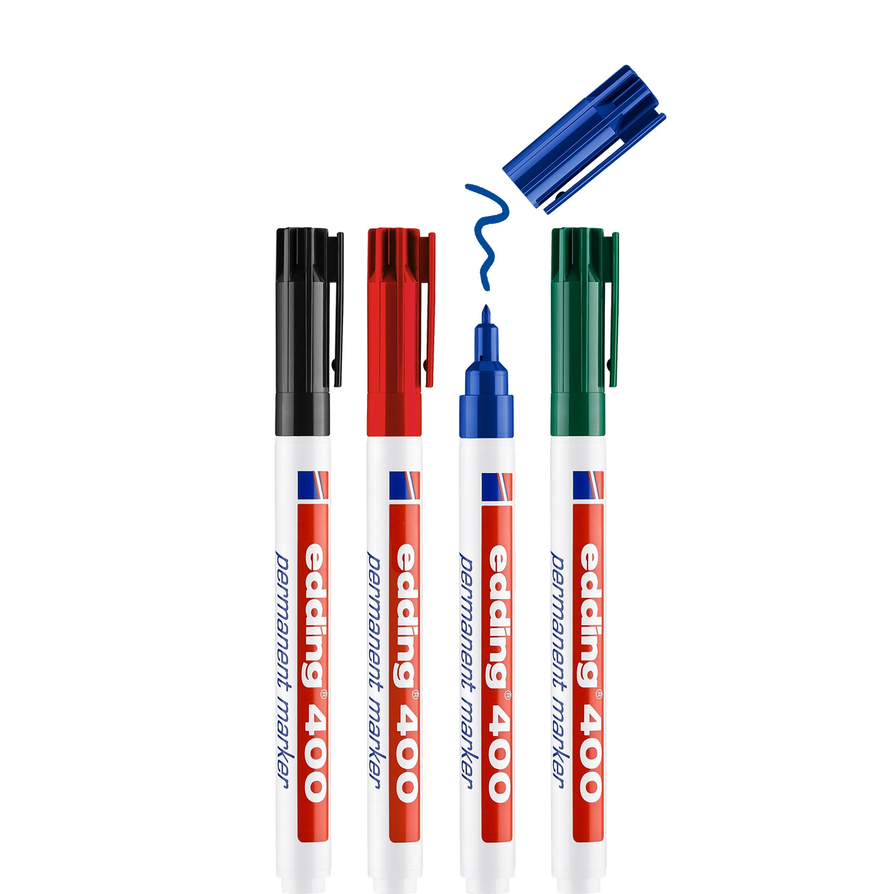 edding 400 Permanent Marker - Set of 4 - Assorted