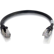 Legrand - C2G Cat6 Ethernet Cable, Snagless Shielded Cat6a Patch Cable, Black Network Patch Cable, 6 Inch Snagless STP Ethernet Cable, 1 Count, C2G 00981