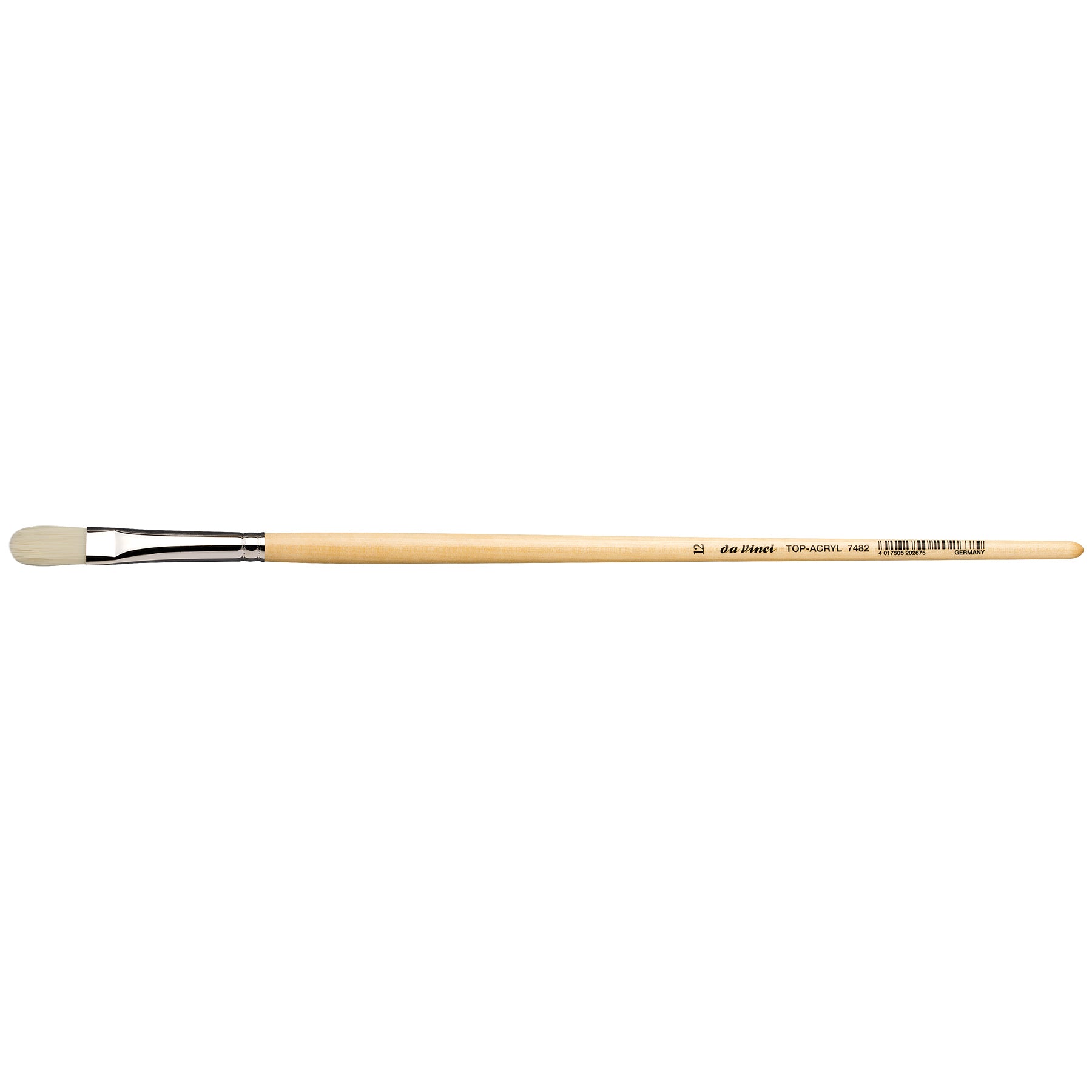TOP-ACRYL White Brush, Synthetic, Acrylic & Oil, Filbert, Series 7482, Size 12