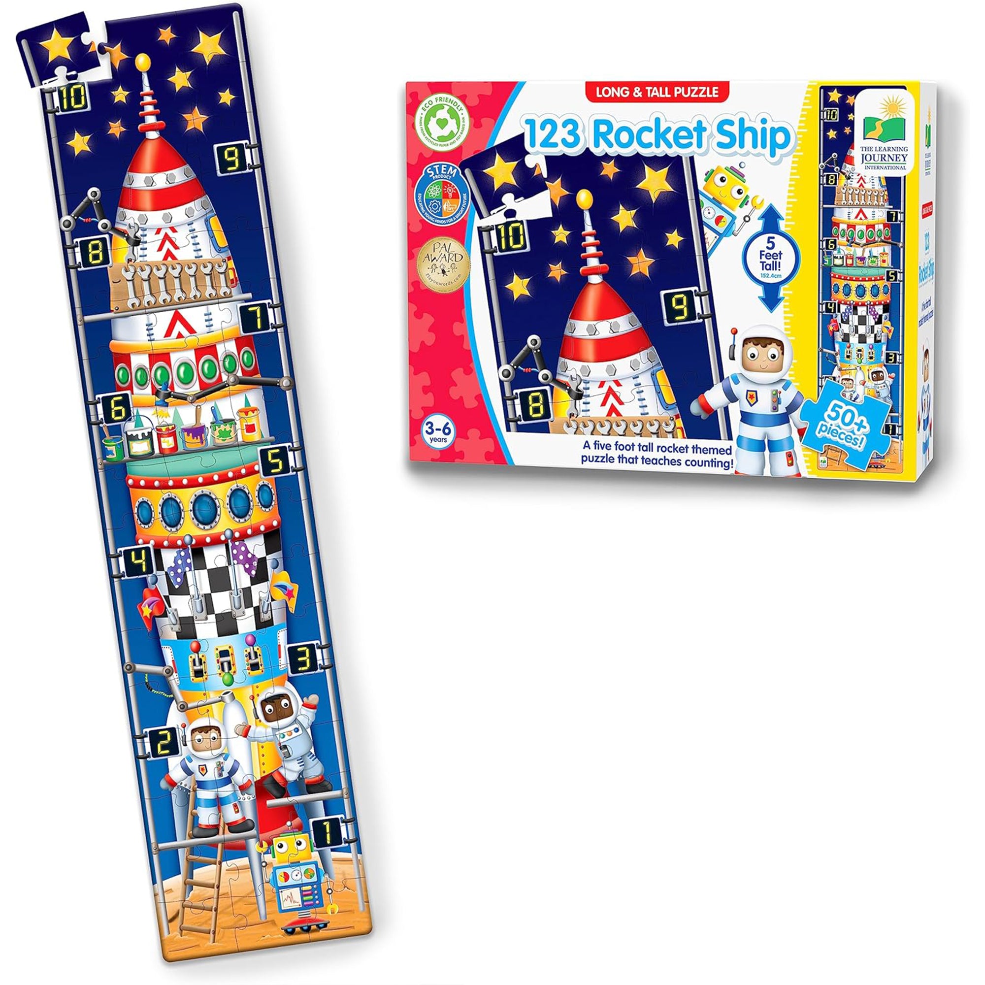 Long & Tall Puzzles - 123 Rocketship