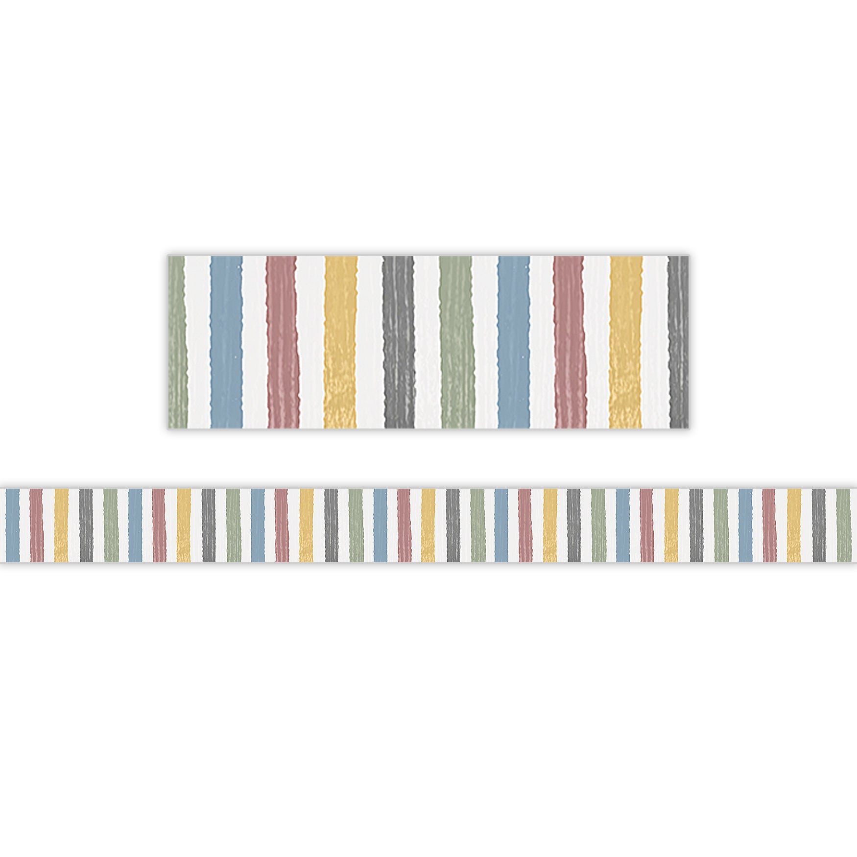 Classroom Cottage Stripes Straight Border Trim, 35 Feet