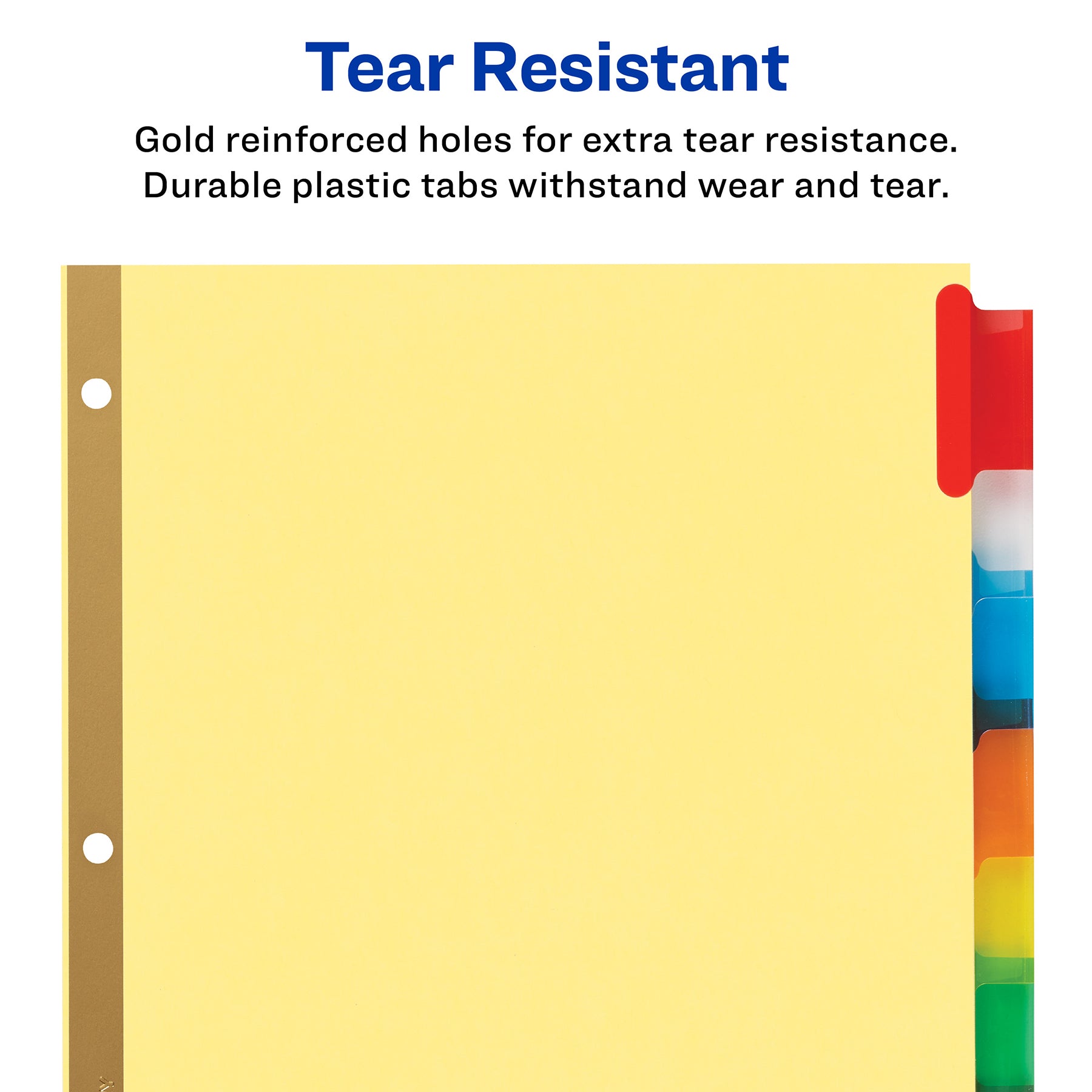 Big Tab™ Insertable Dividers, Buff Paper, 8-Tab Set, Multicolor