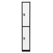 Large 2 Door Locker – Black Body With White Doors