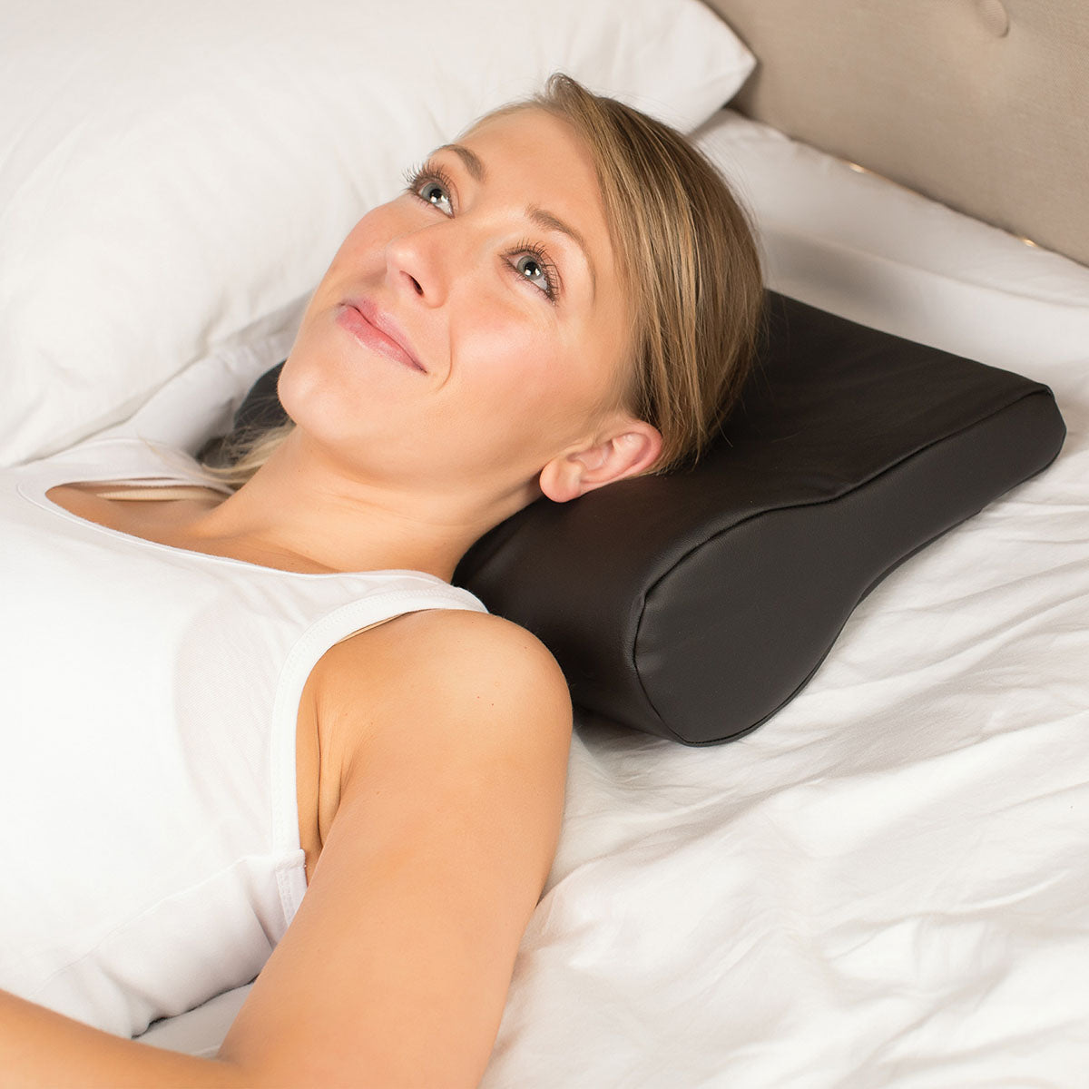 AB Contour Cervical Support Pillow, Black Vinyl