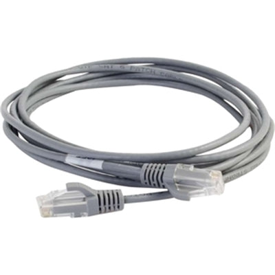 C2G 01093 Cat6 Cable - Snagless Unshielded Slim Ethernet Network Patch Cable, Gray (7 Feet, 2.13 Meters)