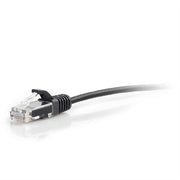 C2G/Cables to Go 01099 Cat6 Snagless Unshielded (UTP) Slim Network Patch Cable, Black (1.5-Feet/0.46 Meters)