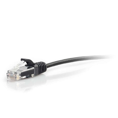 C2G/Cables to Go 01099 Cat6 Snagless Unshielded (UTP) Slim Network Patch Cable, Black (1.5-Feet/0.46 Meters)