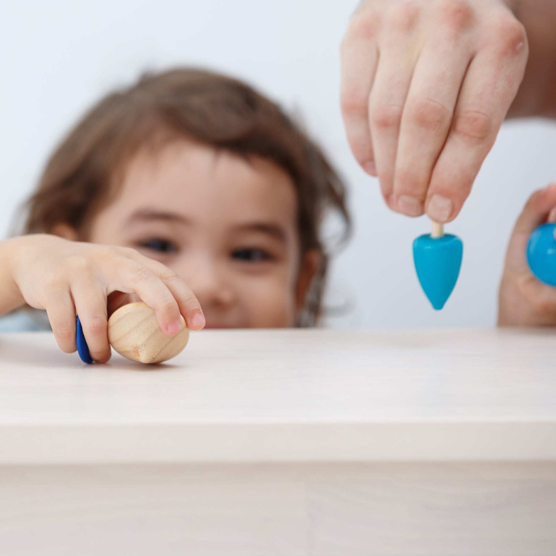 Wooden Mini Spinning Tops
