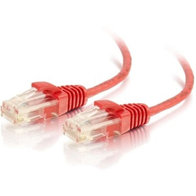 C2G/Cables to Go 01166 Cat6 Snagless Unshielded (UTP) Slim Ethernet Network Patch Cable, Red (3 Feet)