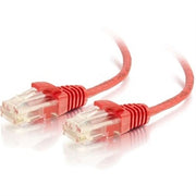 C2G 5ft Cat6 Ethernet Cable - Slim - Snagless Unshielded (UTP) - Red - Patch Cable - RJ-45 (M) to RJ-45 (M) - 5 Ft - UTP - CAT 6 - Molded  Snagless -