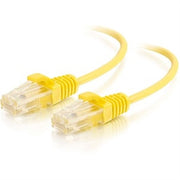 C2G/Cables to Go 01172 Cat6 Snagless Unshielded (UTP) Slim Ethernet Network Patch Cable, Yellow (5 Feet)