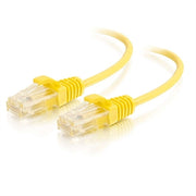 Cables to Go - C2G 01173 Cat6 Slim Cable - Snagless Unshielded Slim Ethernet Network Patch Cable, Yellow (7 Feet, 2.13 Meters)