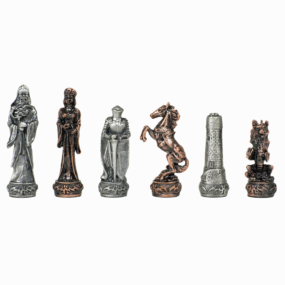 Fantasy Themed Chess Pieces - Pewter