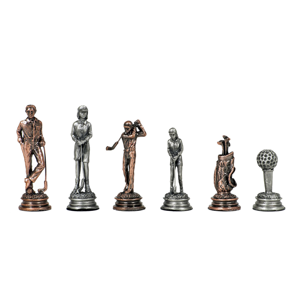 Golf Chess Pieces - Pewter - King measures 3.1 in