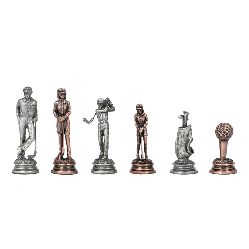 Golf Chess Pieces - Pewter - King measures 3.1 in