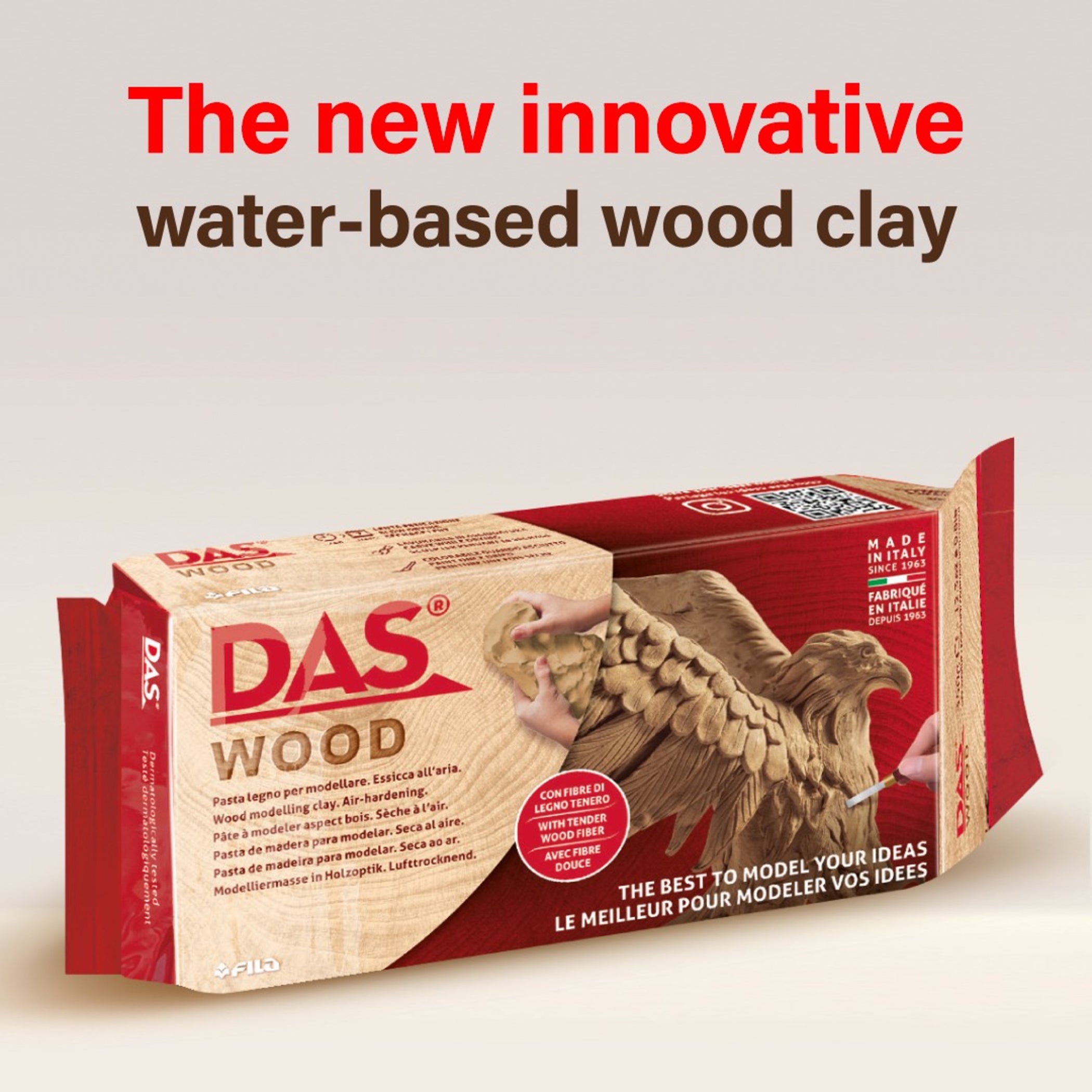 Modeling Clay Air Hardening, Wood, 700g