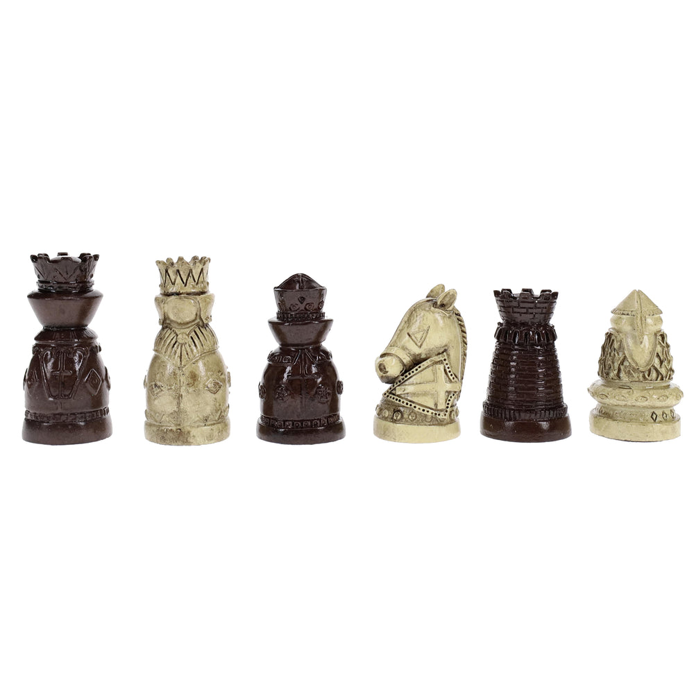Handpainted Polystone Medieval Themed Chess Pieces, 2.5 in. King