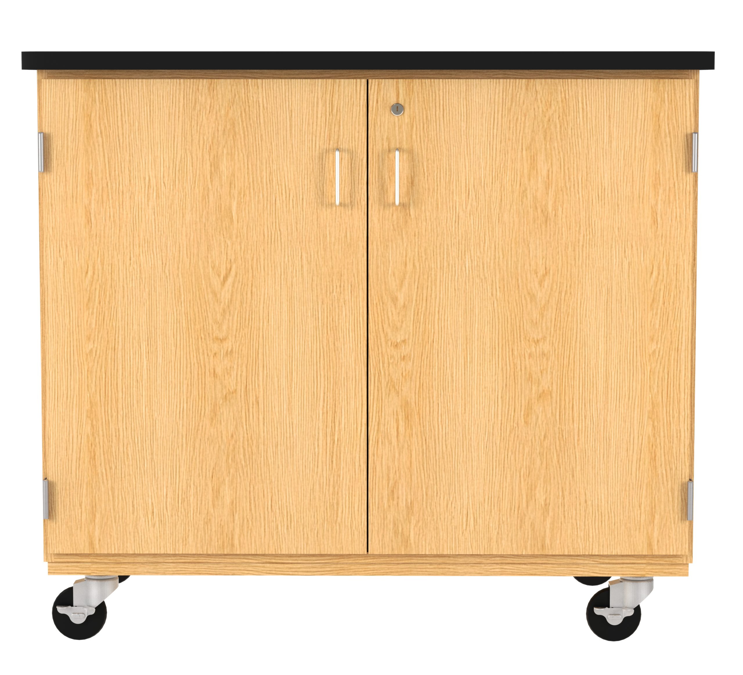 Perpetulab Mobile Microscope Cabinet - Red Oak, 48"W x 30"D x 42"H