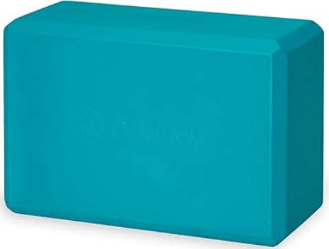 Gaiam Yoga Block - Supportive Latex-Free Eva Foam - Soft Non-Slip Surface with Beveled Edges for Yoga, Pilates, Meditation - Yoga Accessories for Stability, Balance, Deepen Stretches - Vivid Blue