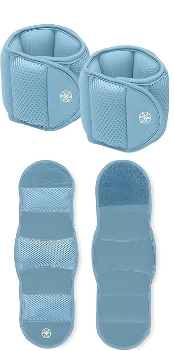 Gaiam 2Lb Soft Wrist Ankle Weight Set - Retro Blue