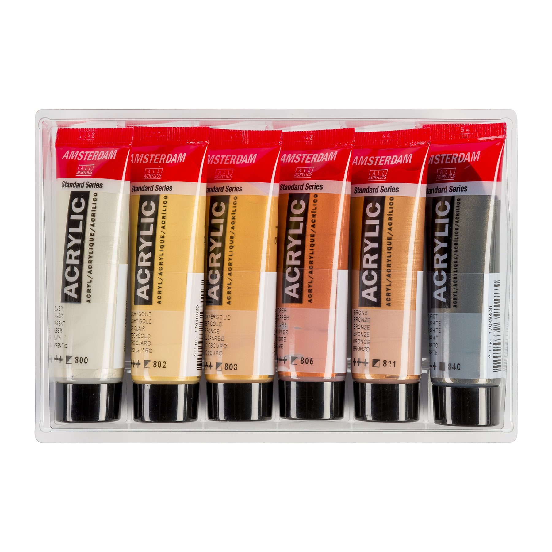 Standard Acrylic Metallics Set, 6 x 20mL