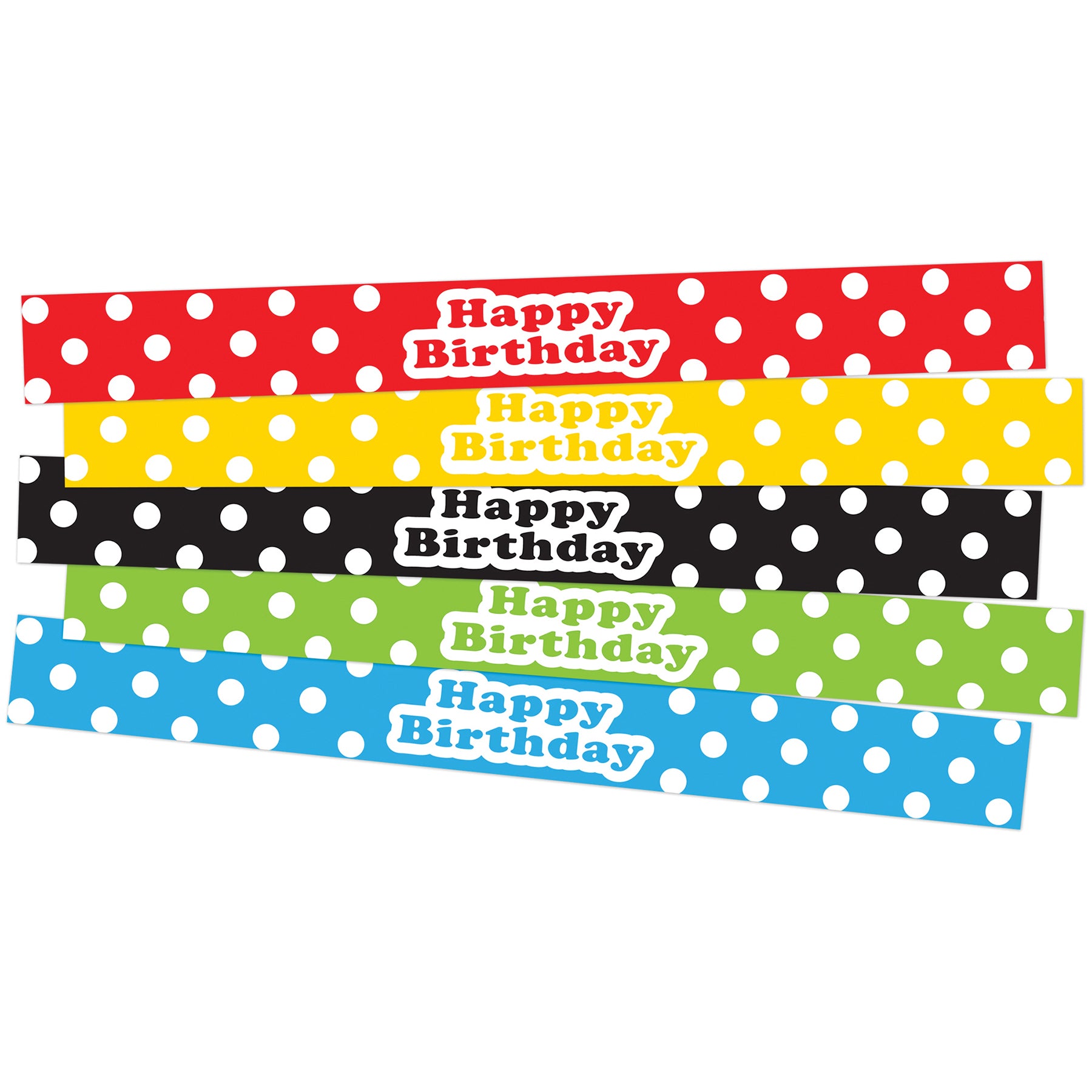 Polka Dots Happy Birthday Slap Bracelets