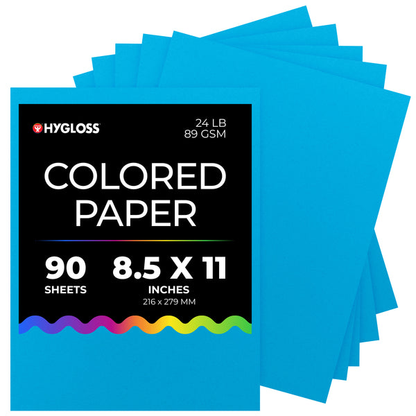 Hygloss Colored Paper - 8.5"x11", 90 count, Dark Blue