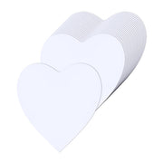 Paper Cutouts - 40 ct, 6" Hearts, White