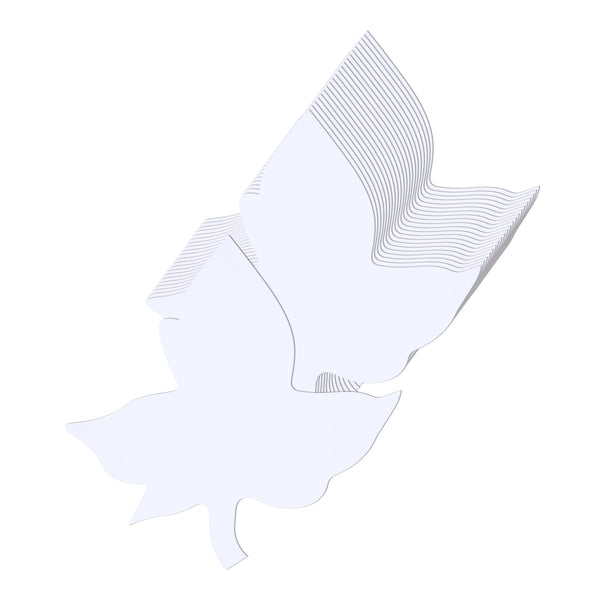 Bright Cutouts - 40 ct., 6" Leaf, White