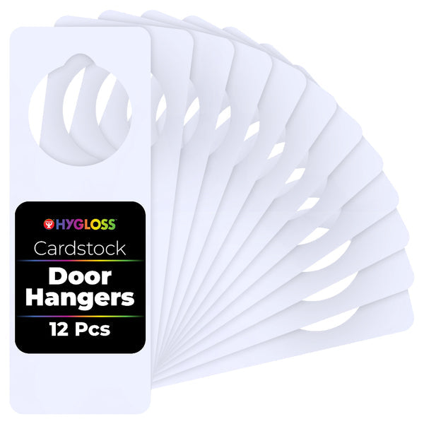 Bright Tag Door Hangers - 12, White