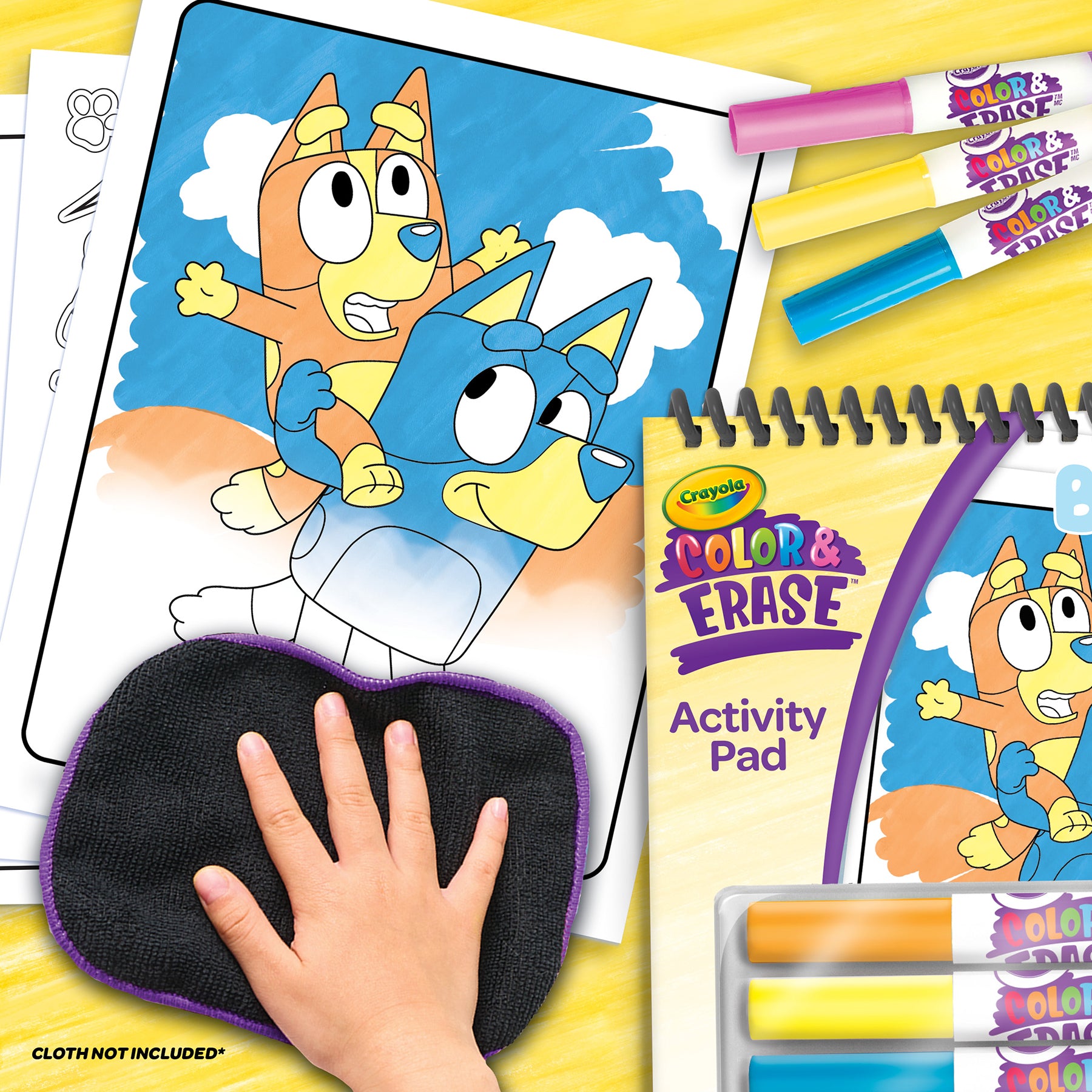 Color & Erase Reusable Activity Pad, Bluey