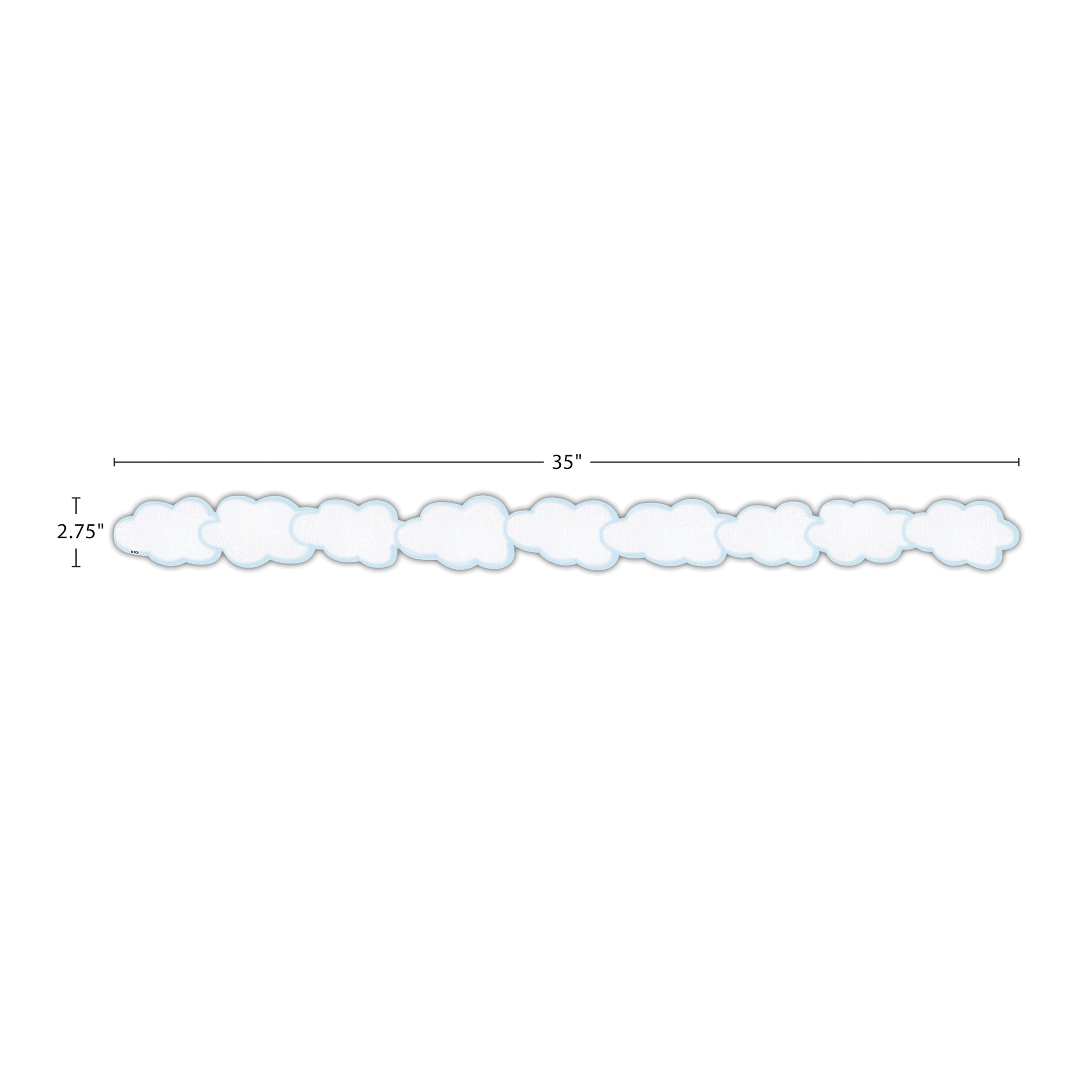 Clouds Die-Cut Border Trim, 35 Feet