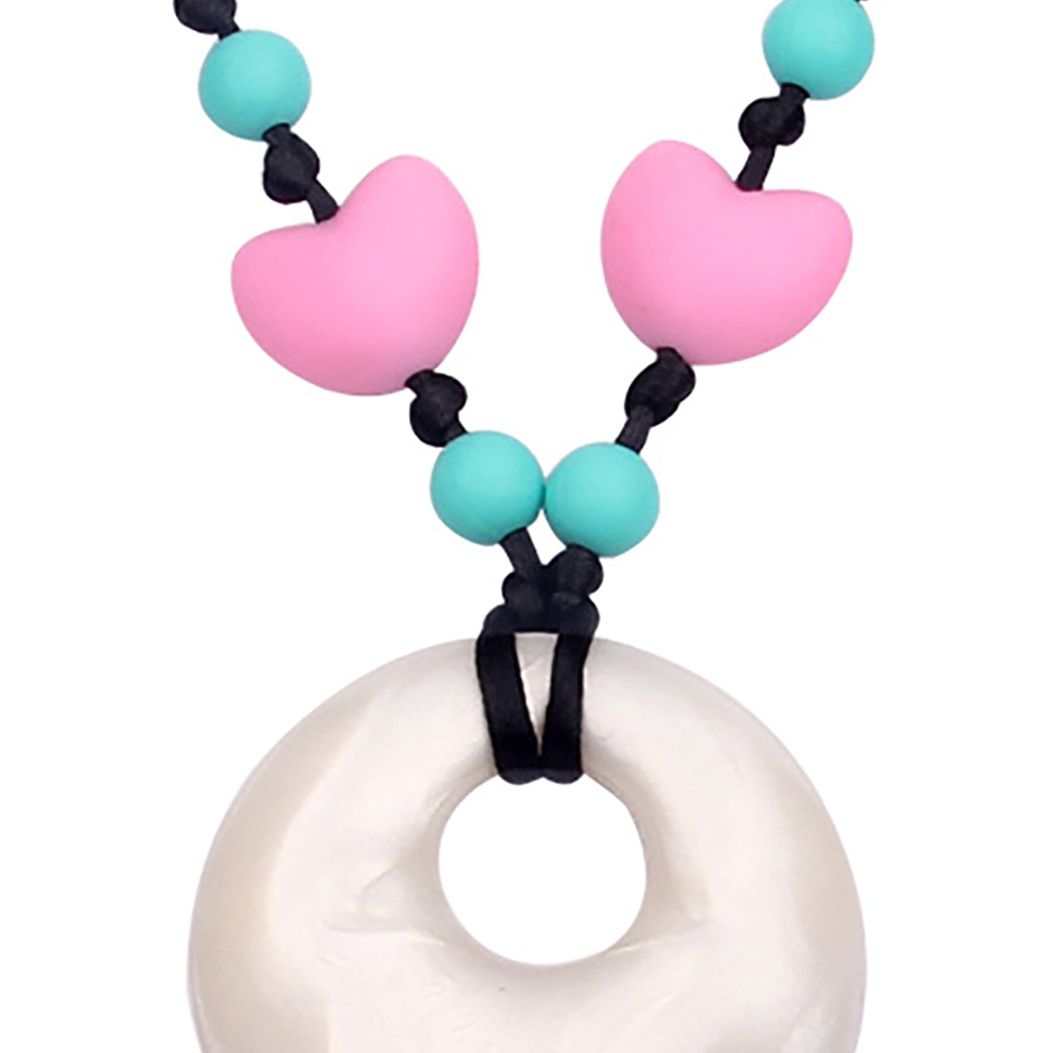 Silicone Heart Style Teething Necklace