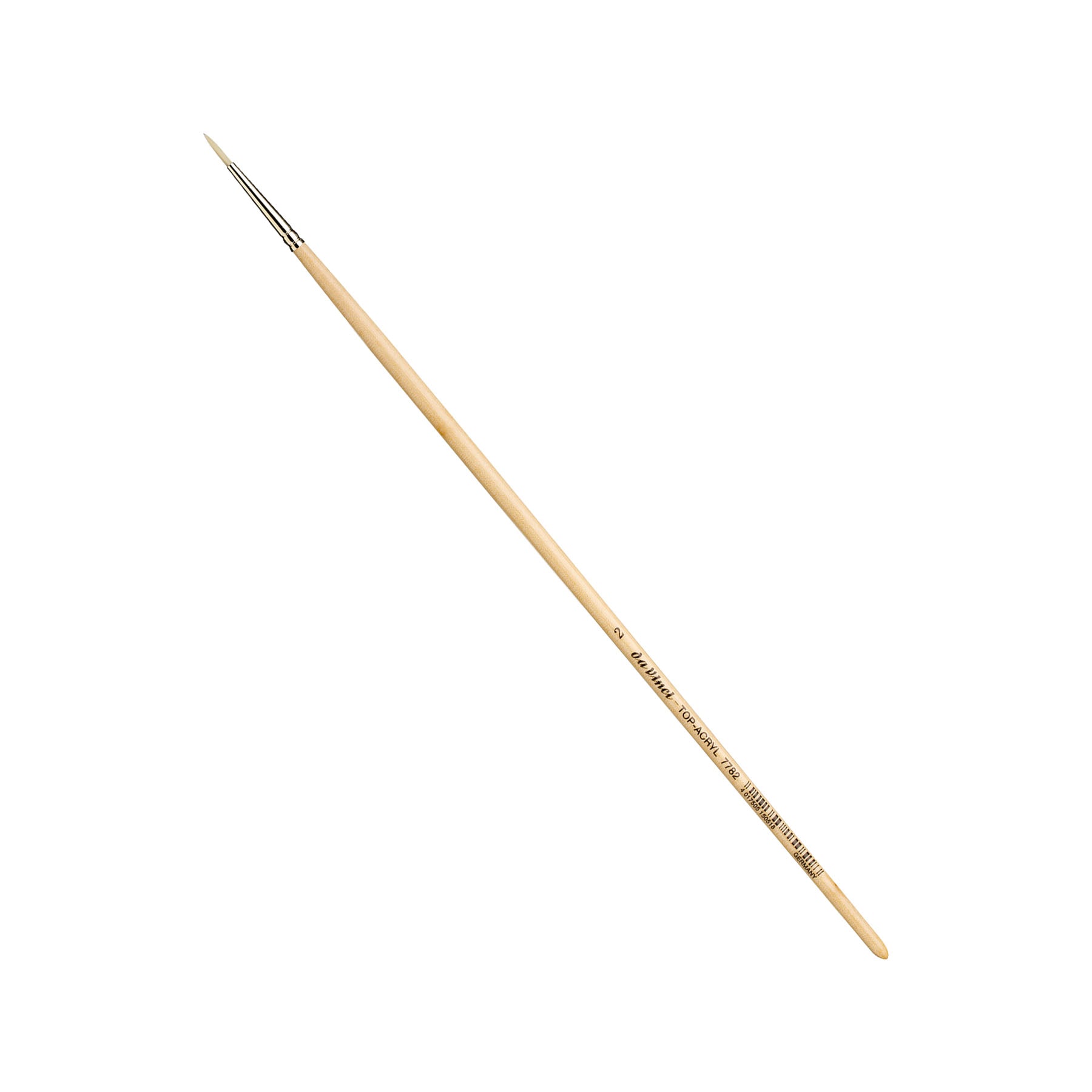 TOP-ACRYL White Brush, Synthetic, Acrylic & Oil, Round, Series 7782, Size 2