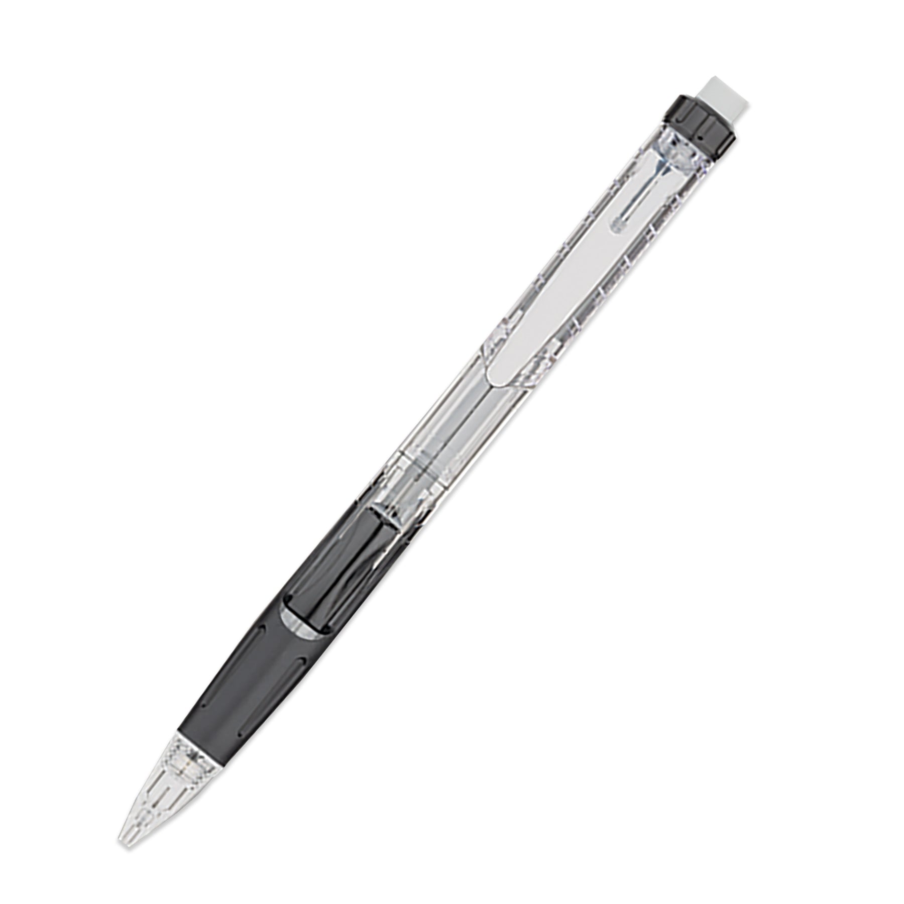 Twist-Erase Click Mechanical Pencil (0.5mm) Clear Barrel, 1-Pack with Lead & 2 Erasers