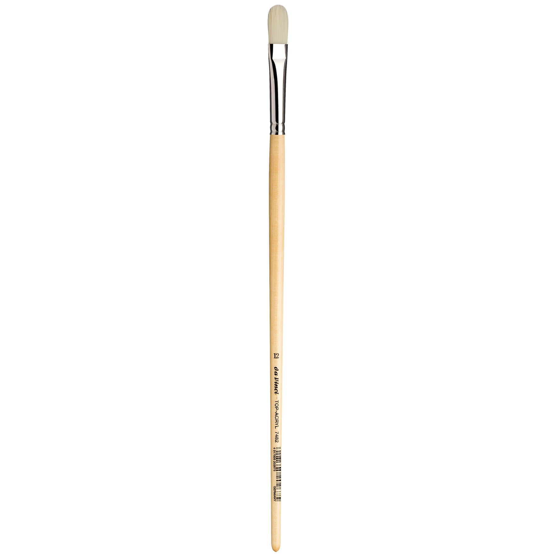 TOP-ACRYL White Brush, Synthetic, Acrylic & Oil, Filbert, Series 7482, Size 12