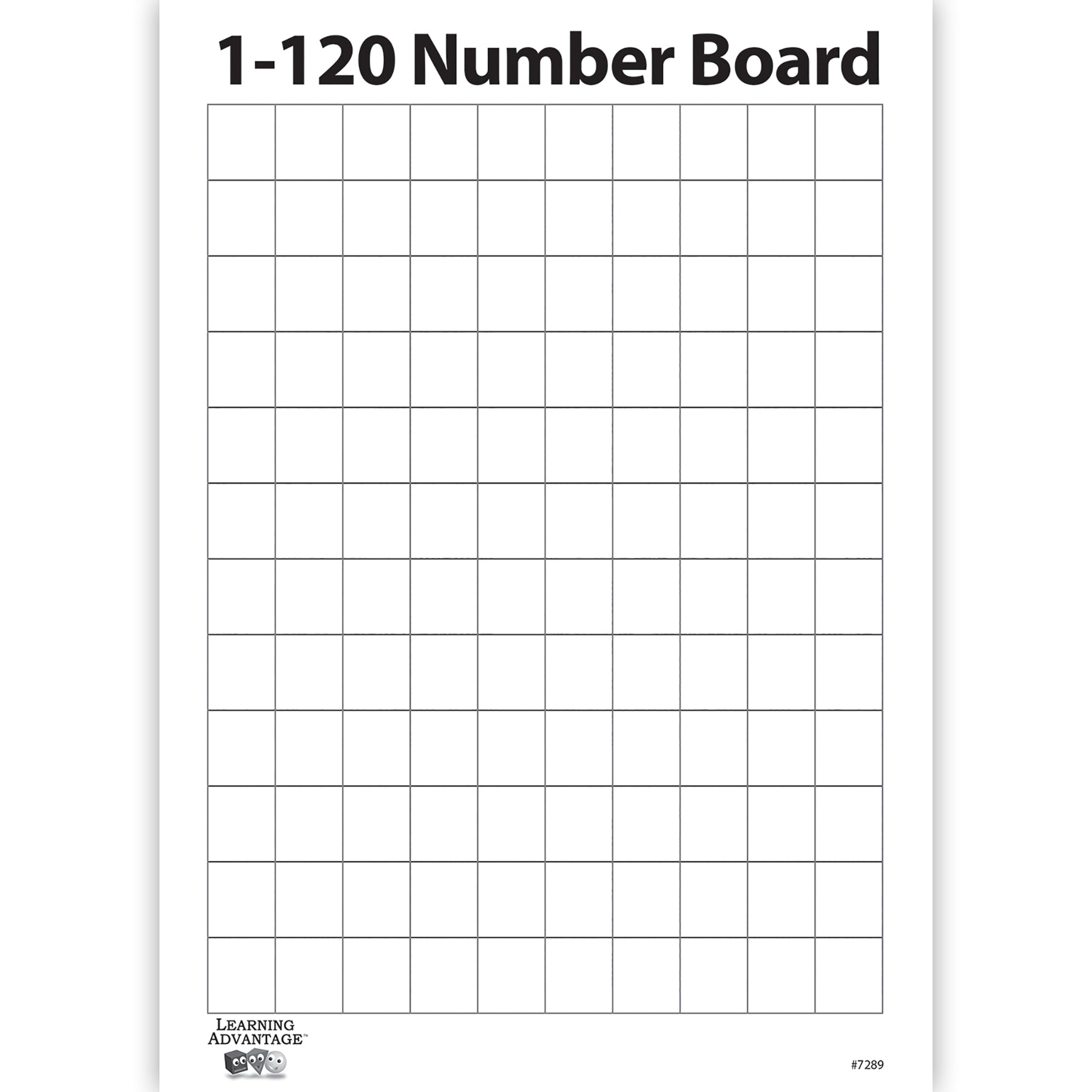 1-120 Number Dry Erase Boards, Set of 10