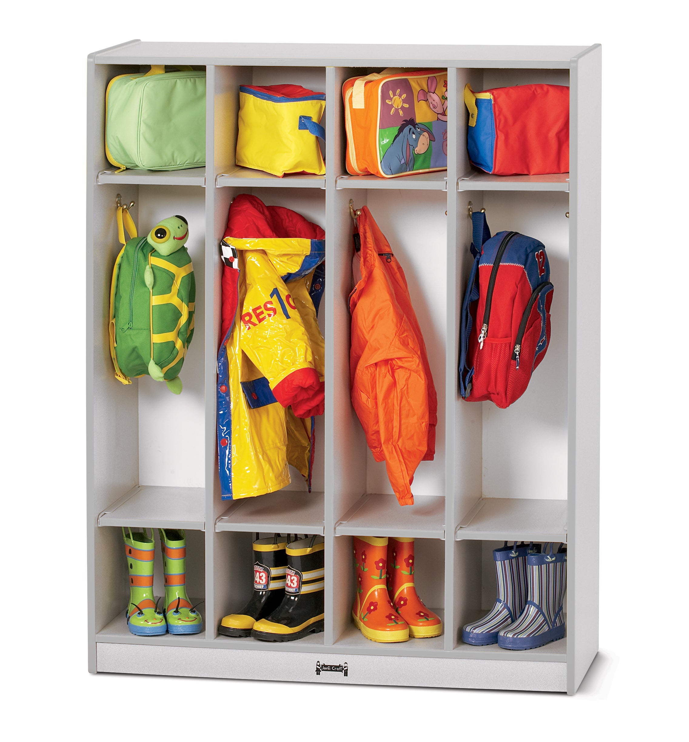 Rainbow Accents® 4 Section Coat Locker  - Gray